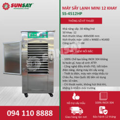 Máy sấy lạnh chất lượng cao SUNSAY 12 Khay mini